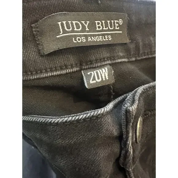 Judy Blue High Rise Skinny Black Denim Jeans Jb88450 Women's Plus Size 20W 20 - Picture 5 of 14